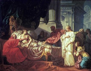 Jacques-Louis David, Antiochus and Stratonica, 1774.