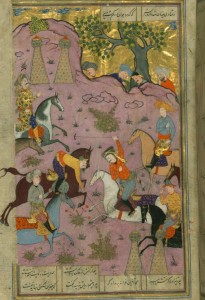 Ardashir Recognizes his Son Shapur During a Polo Game, Walters manuscript W.602.